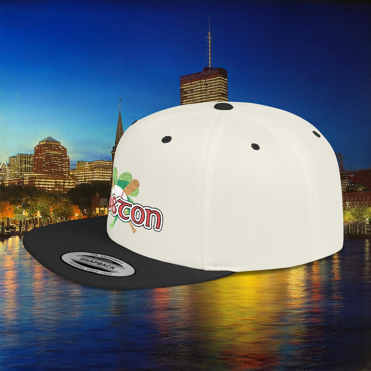 Boston Shamrock Baseball Flat Bill Snapback