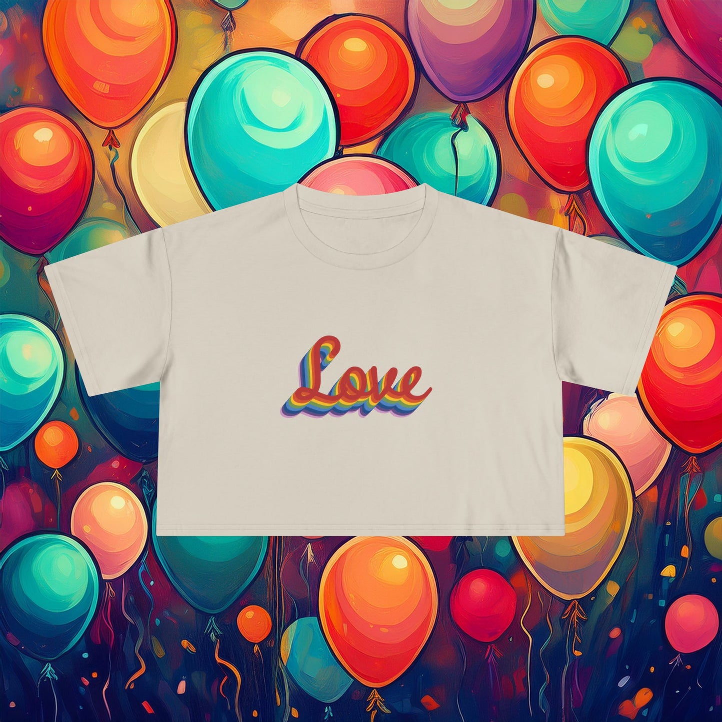 Rainbow Love Women's Crop Tee