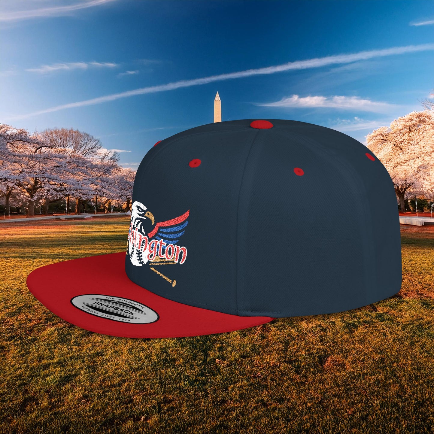 Washington Baseball Eagle Logo Flat Bill Snapback