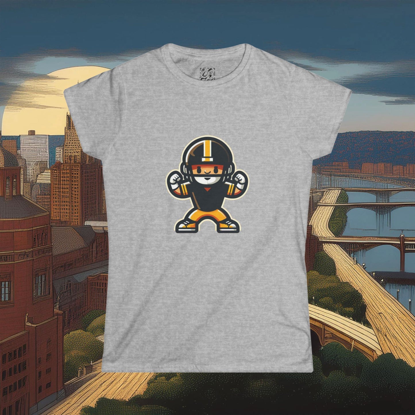 Mini Pittsburgh Football Player Women's Softstyle Tee