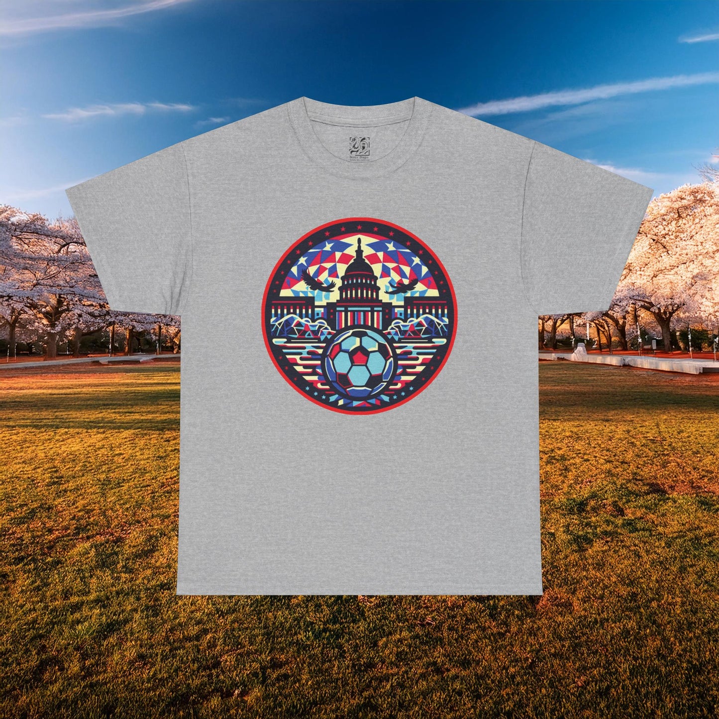 Vibrant Geometric DC Soccer Tee