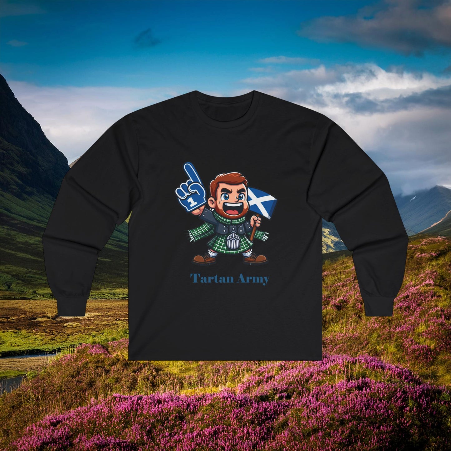 Scotland Tartan Army Long Sleeve Tee