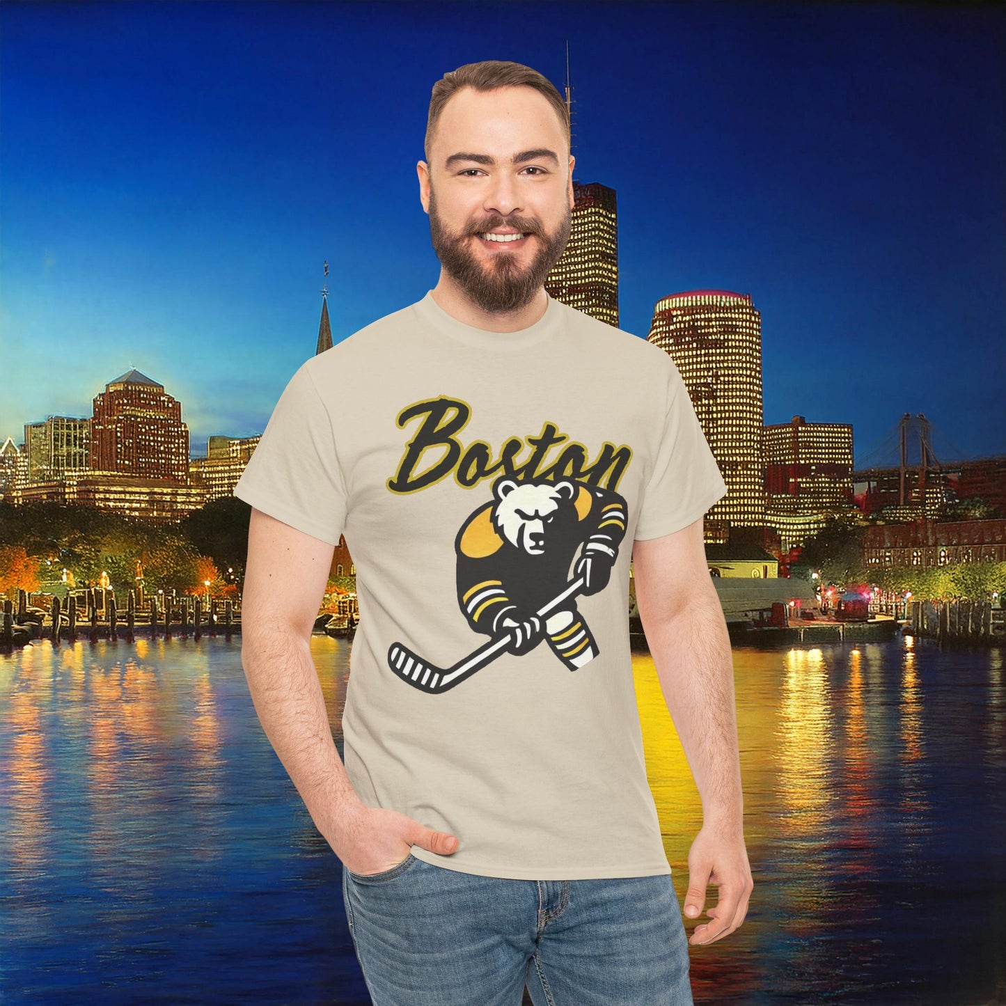 Boston Hockey Bear Tee
