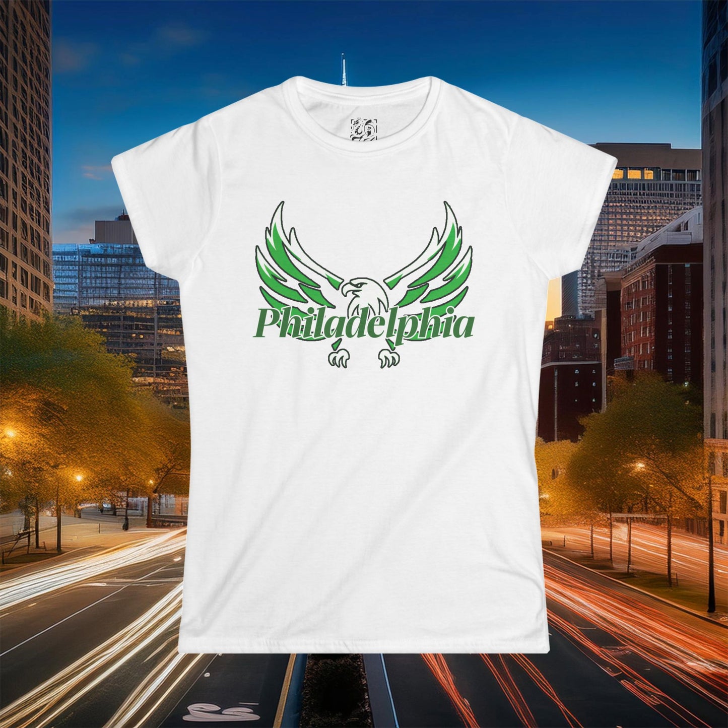 Philadelphia Eagle Logo Women's Softstyle Tee