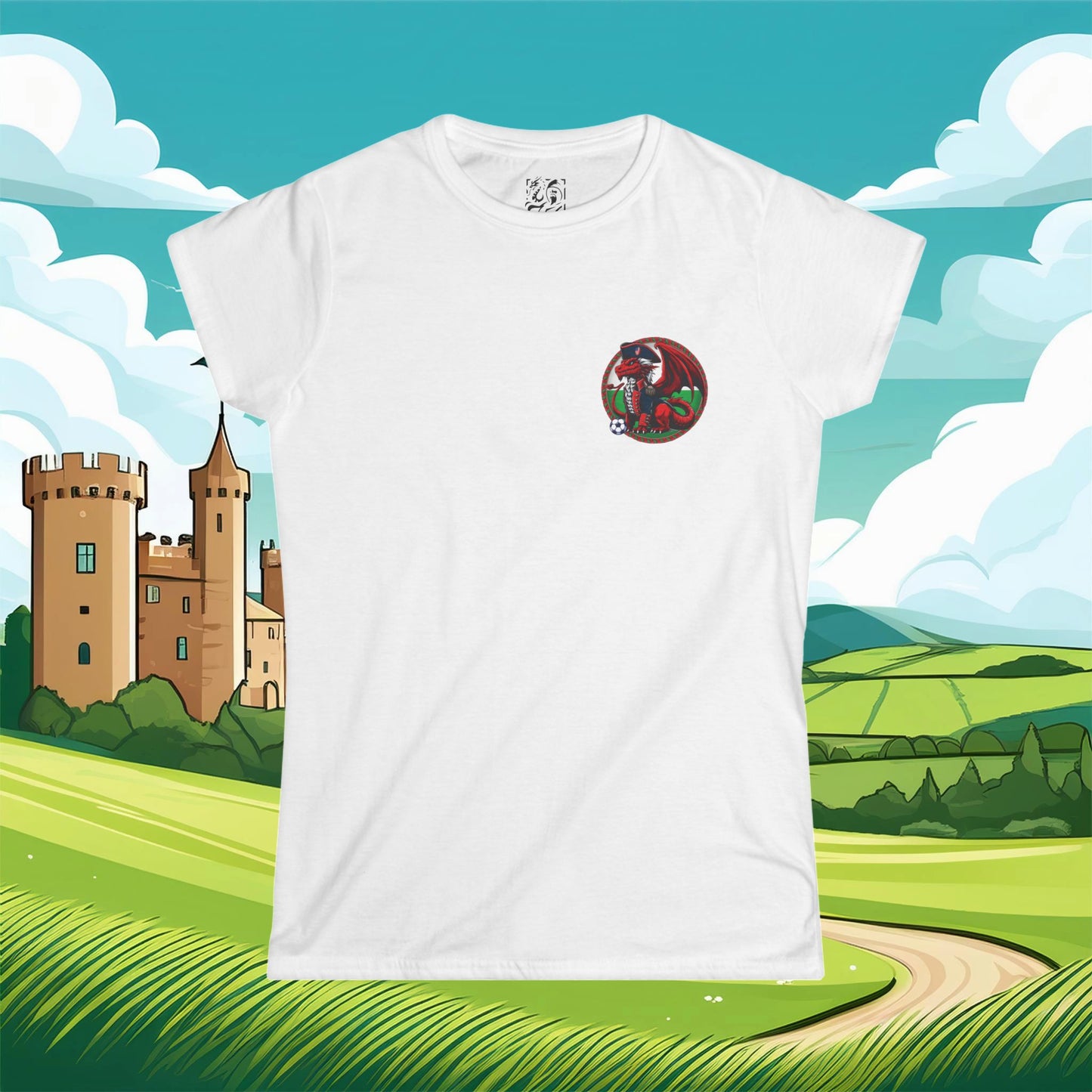 Revolutionary Red Dragons Front & Back Logo Women's Softstyle Tee