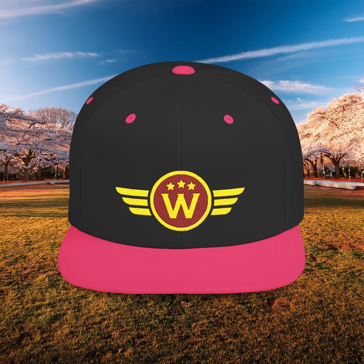 Washington DC Football Logo Flat Bill Snapback