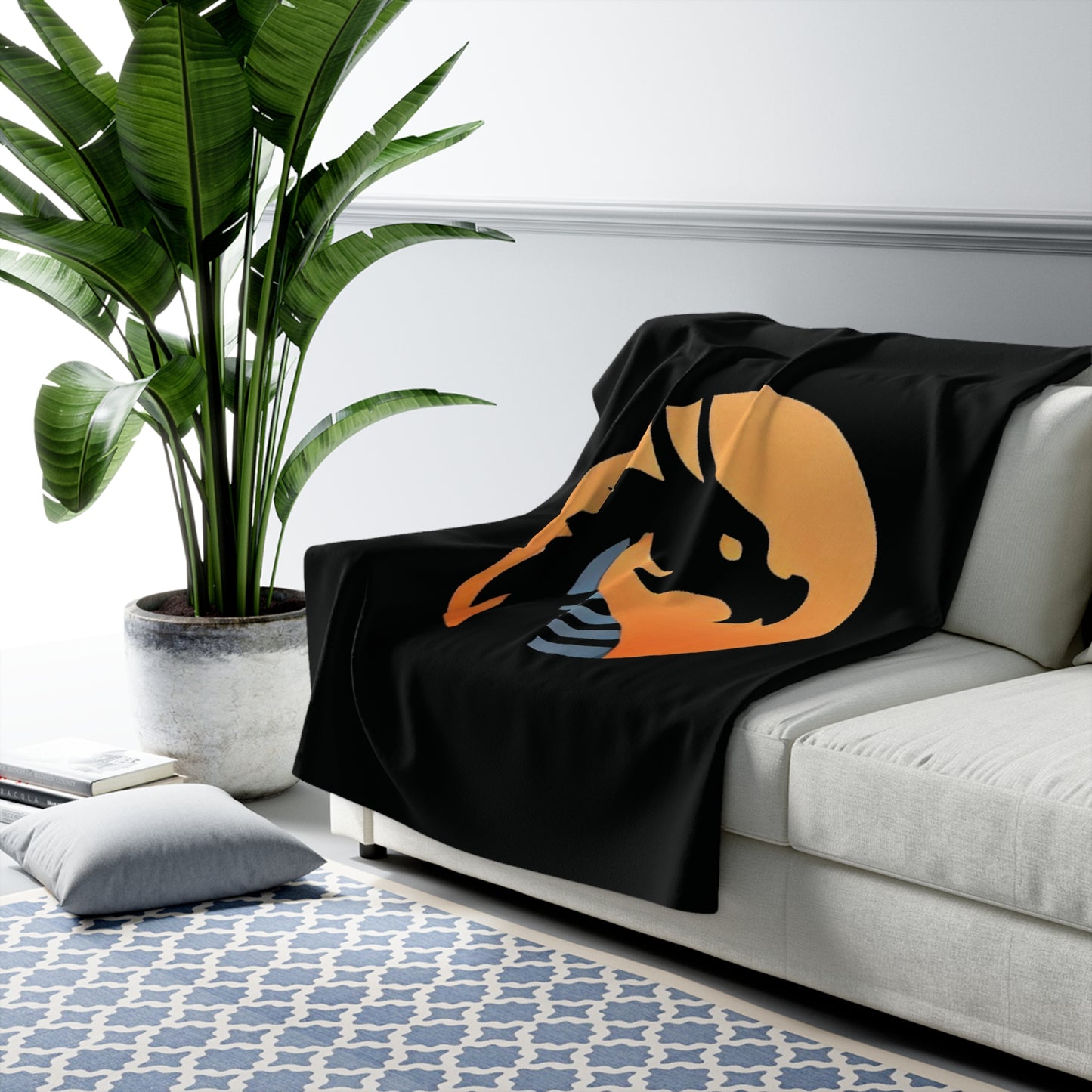 Sunset Dragon Sherpa Fleece Blanket