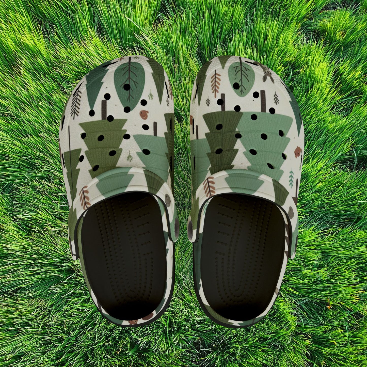 Forest Pattern Kid's Foam Clogs