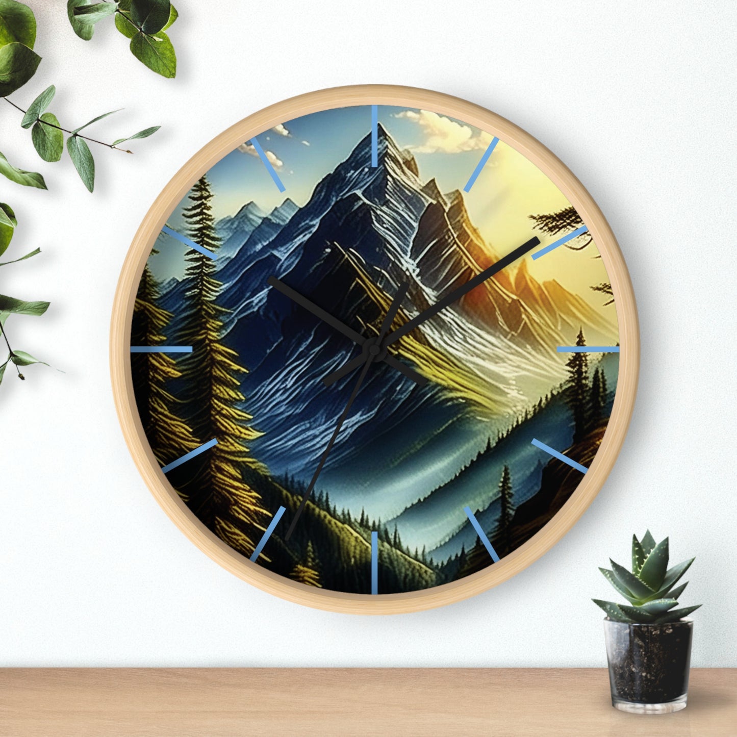 Mystic Mountains Wall Clock