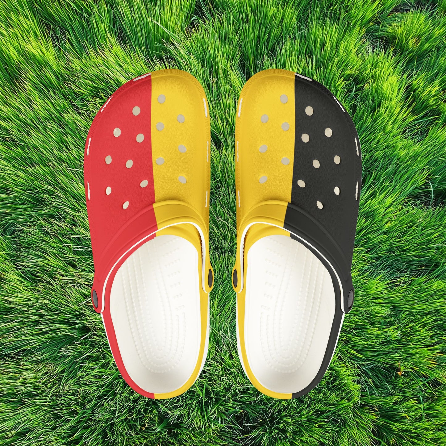 The Belgian Flag Foam Clogs