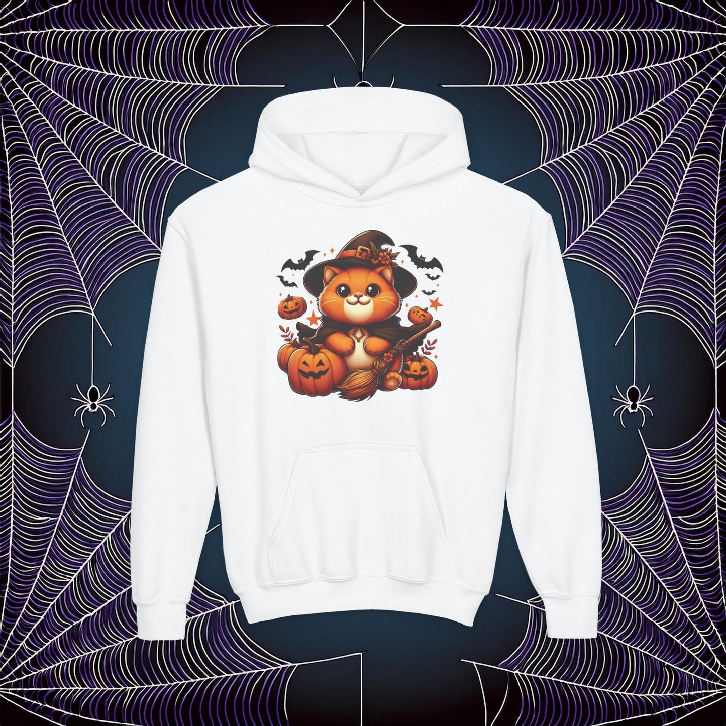 Halloween Cat Youth Hoodie