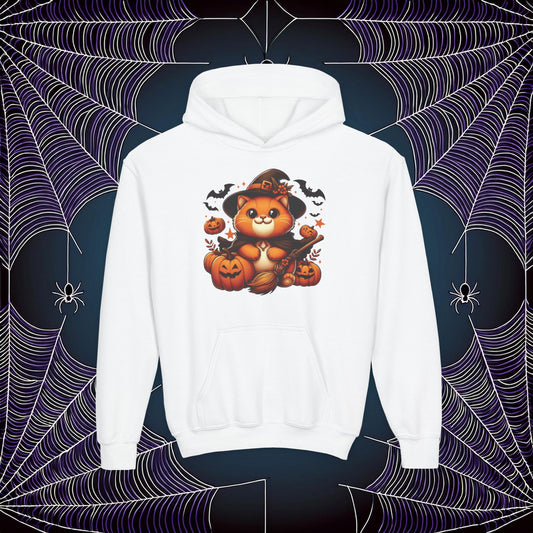 Halloween Cat Youth Hoodie