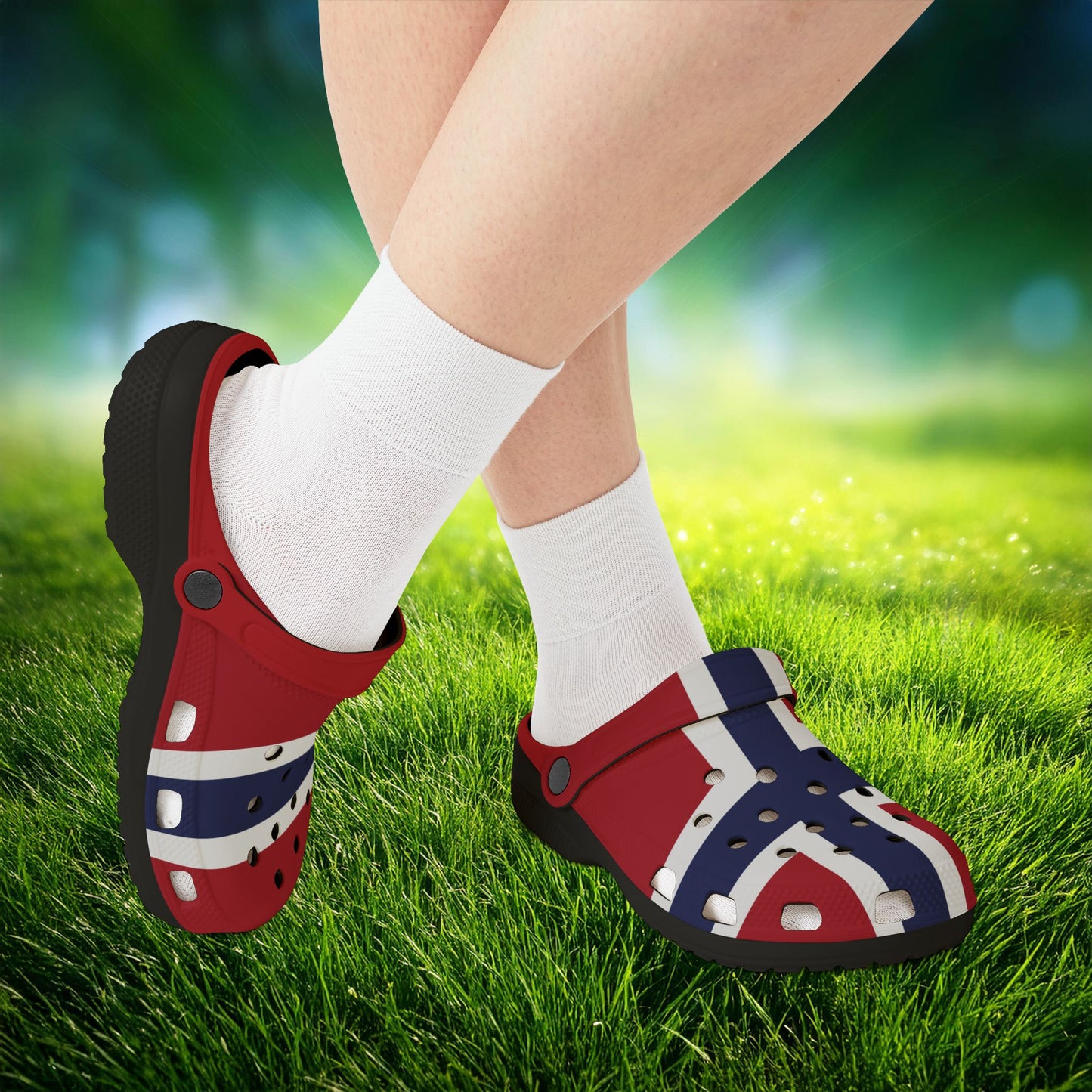 Norwegian Flag Foam Clogs