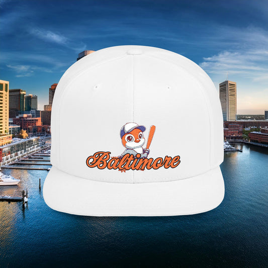 Baltimore Baseball Mini Oriole Flat Bill Snapback