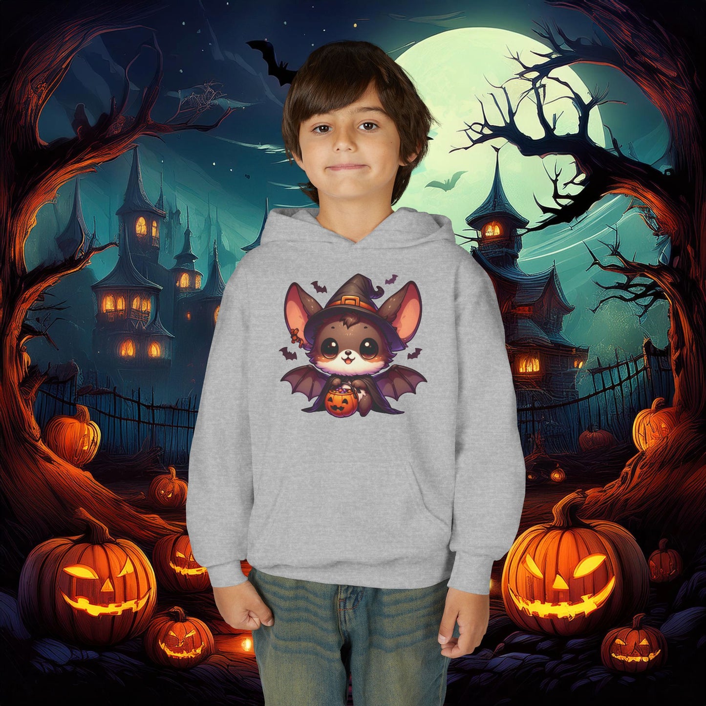 Cute Bat Youth Hoodie