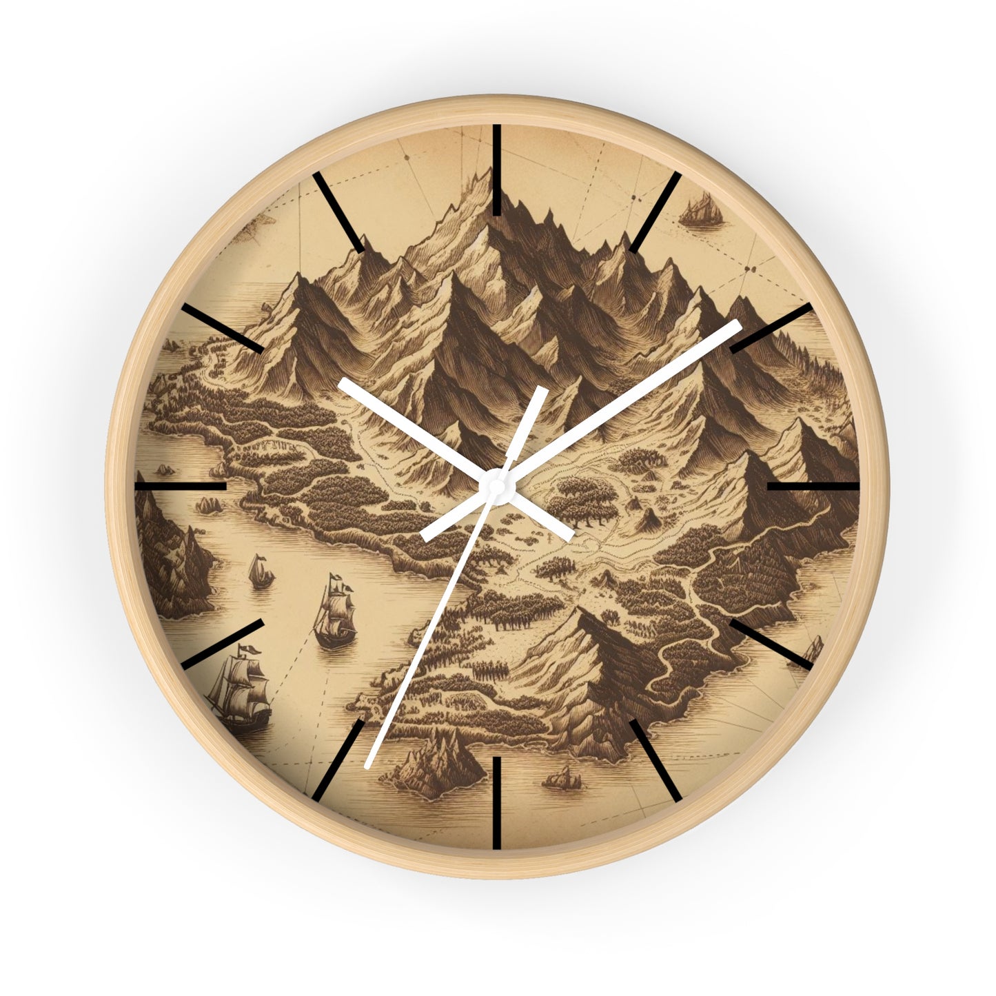 Island Map Wall Clock