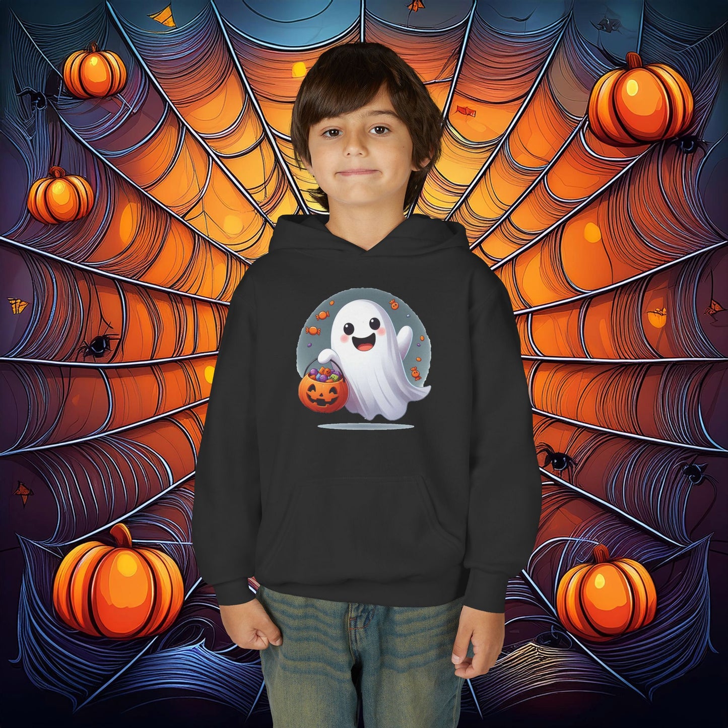 Trick or Treat Ghost Youth Hoodie