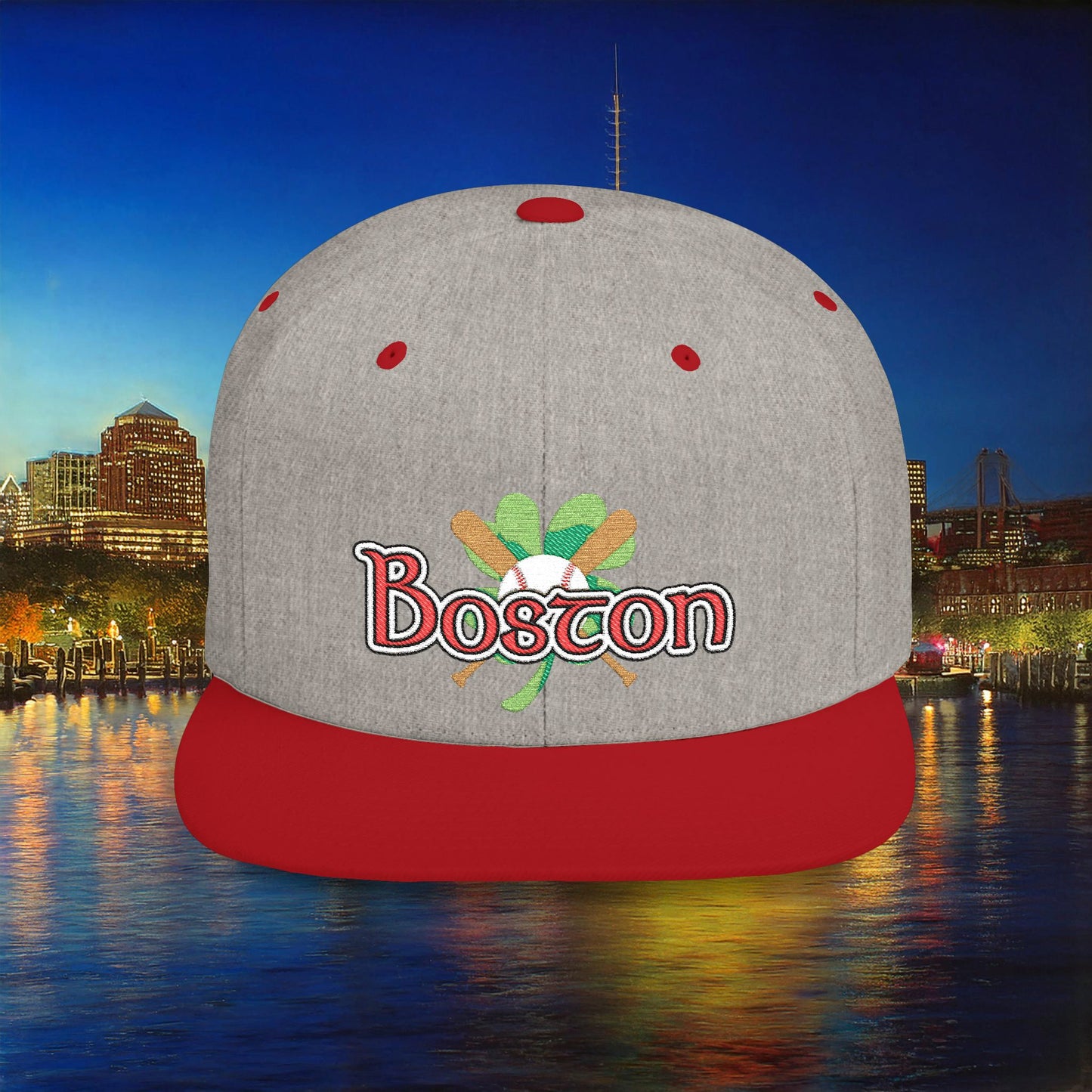 Boston Shamrock Baseball Flat Bill Snapback