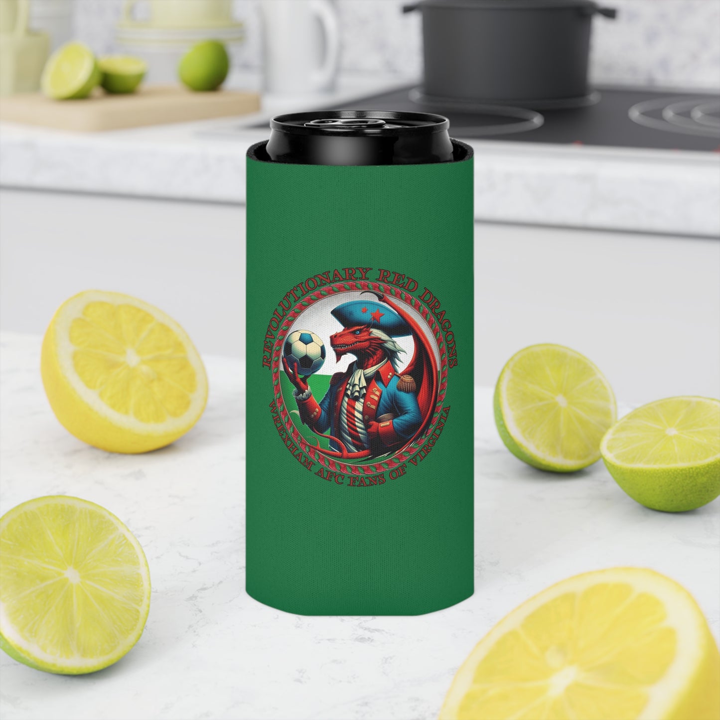 Revolutionary Red Dragons Crest Can Cooler
