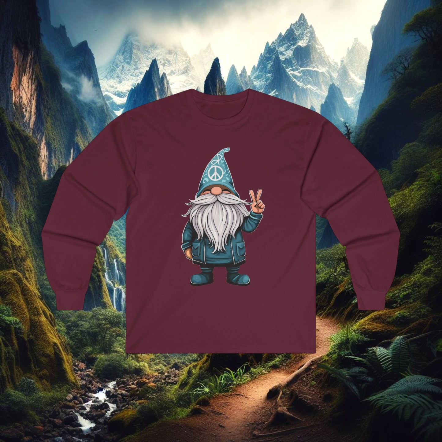 Peace Gnome Long Sleeve Tee