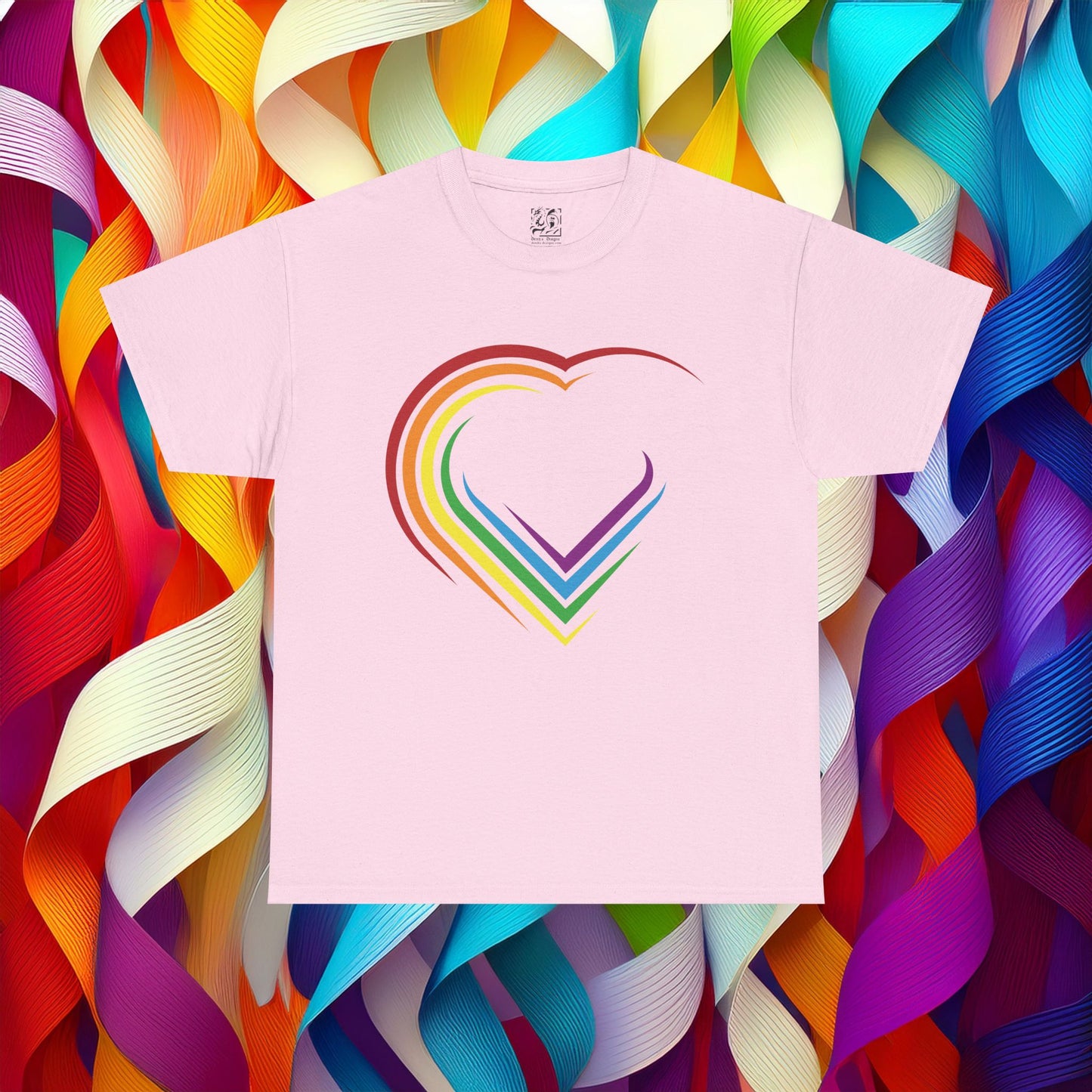 Rainbow Heart Unisex Tee