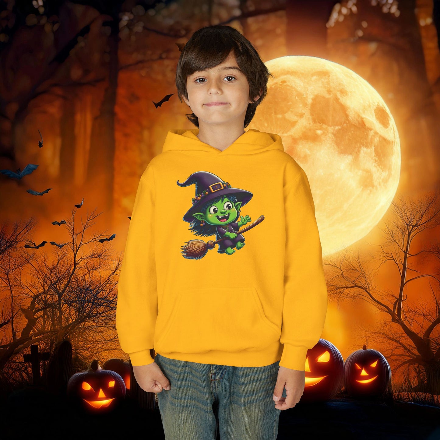 Flying Witch Youth Hoodie