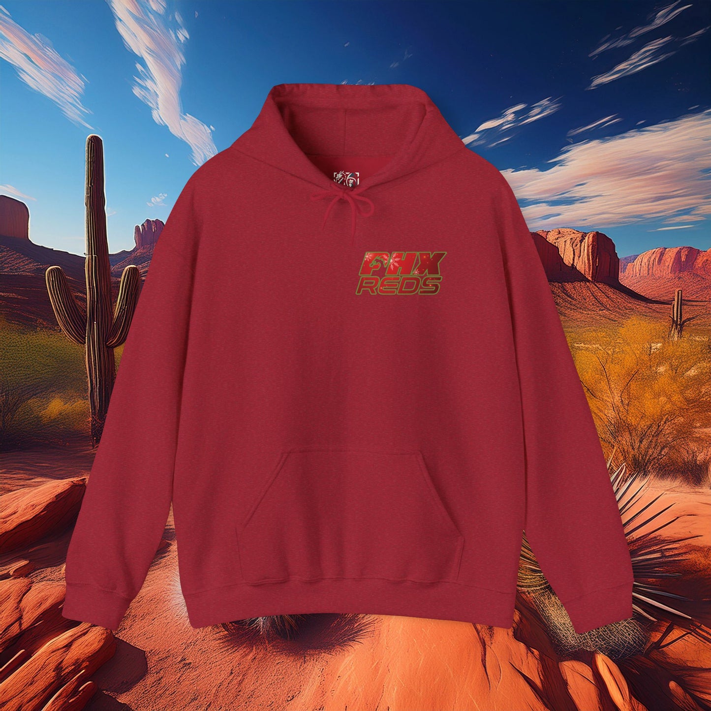 PHX Reds Christmas Crest Hoodie