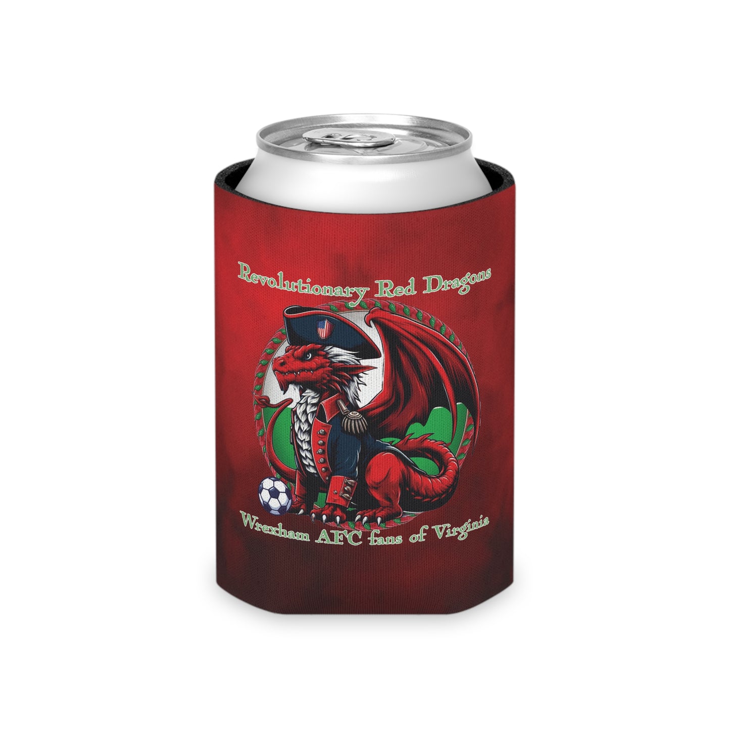 Revolutionary Red Dragons Logo Can Cooler - Red Smoke