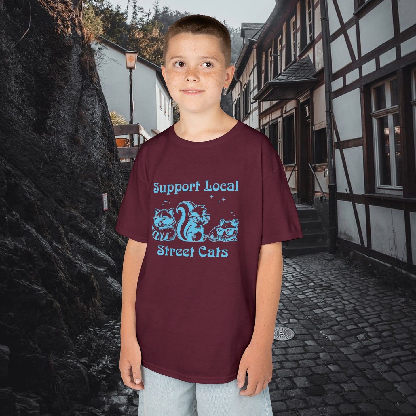 Support Local Street Cats Kids Tee