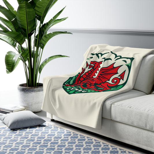 The Cymru Sherpa Fleece Blanket