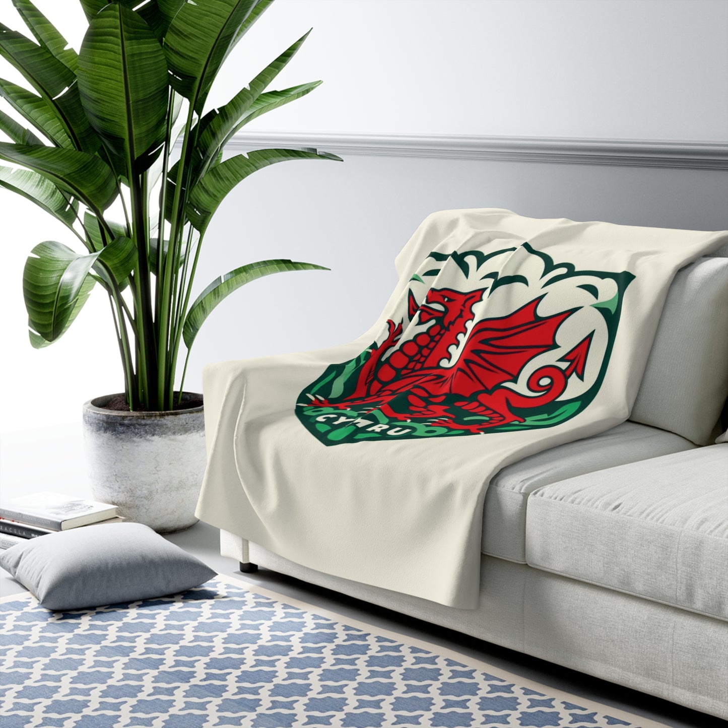 The Cymru Sherpa Fleece Blanket