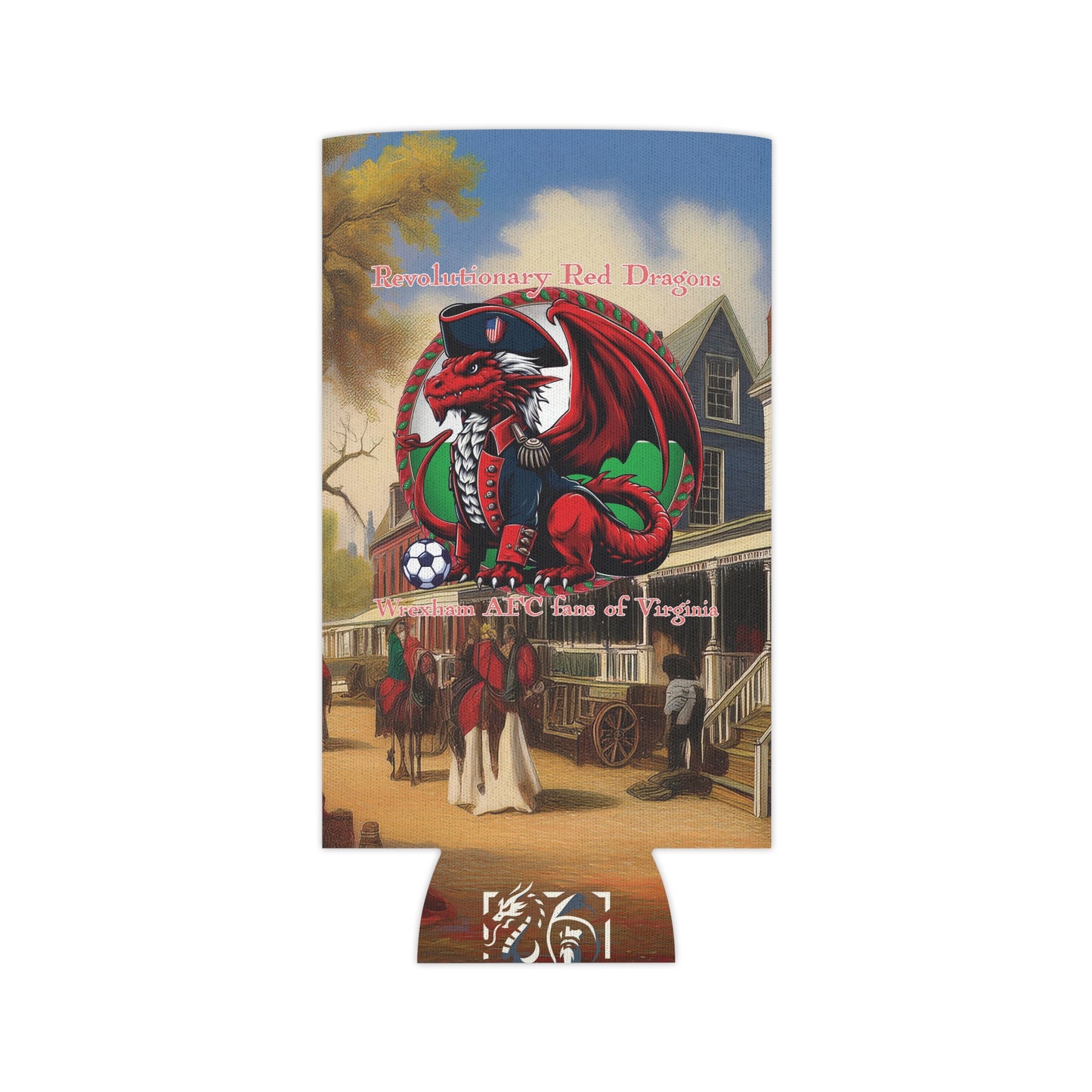 Revolutionary Red Dragons Logo Can Cooler - Williamsburg