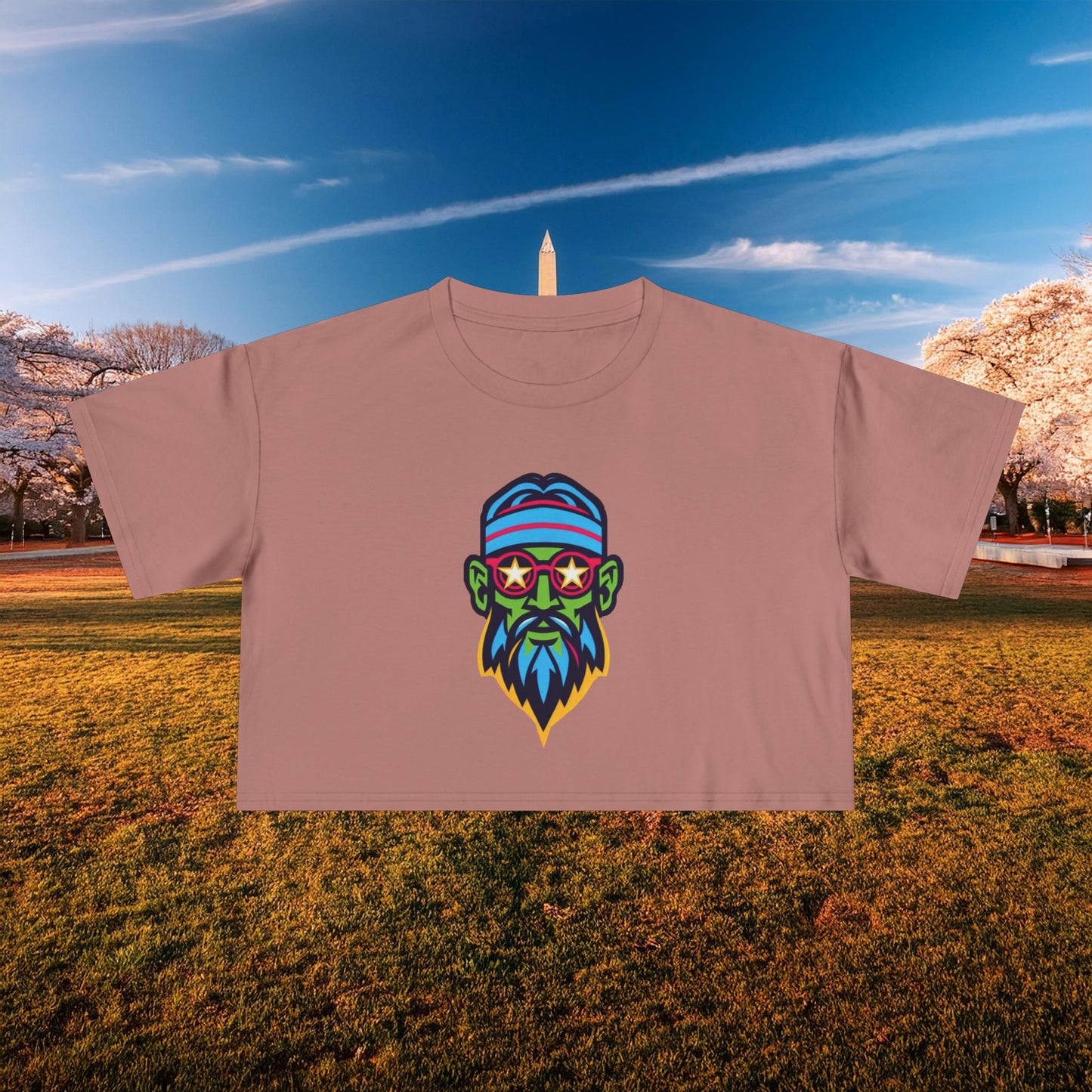 Psychedelic Wizard's Player Women's Crop Tee
