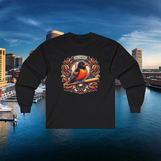 Baltimore Baseball Crest Long Sleeve Tee
