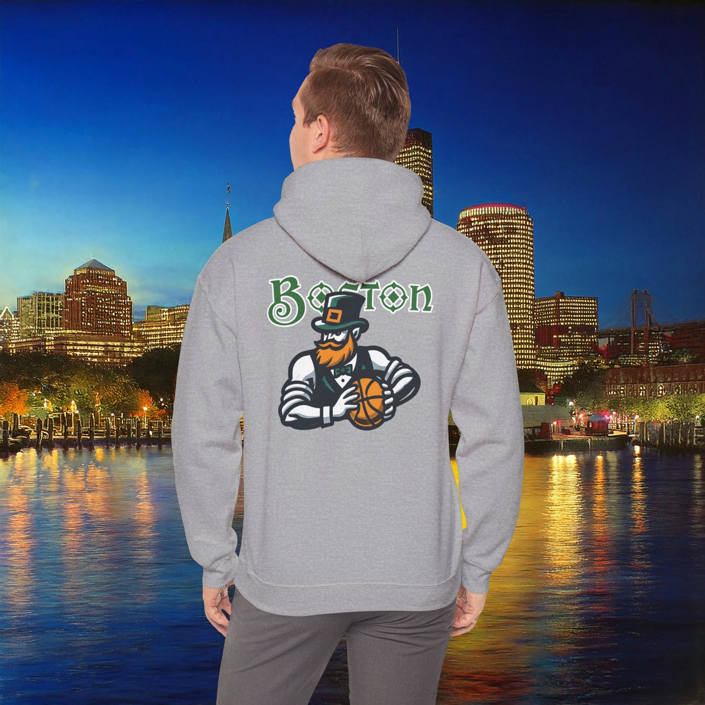Boston Basketball Design Hoodie