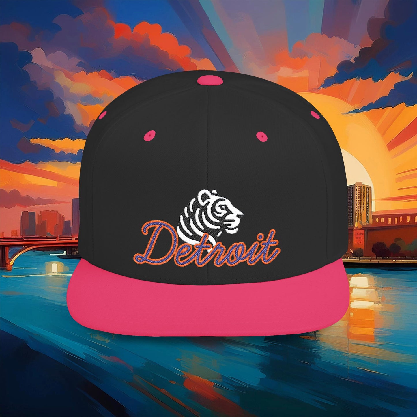 Detroit Baseball Flat Bill Snapback