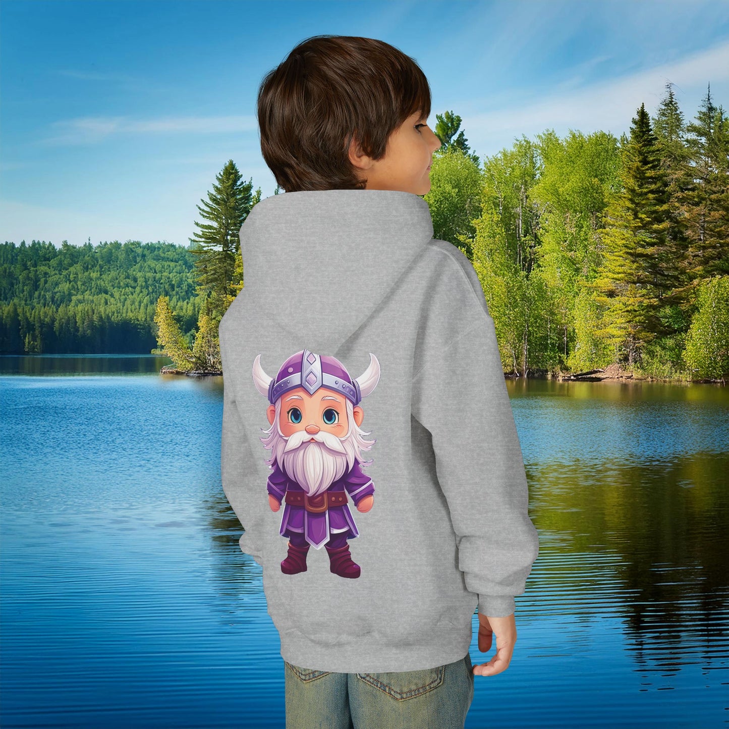 Purple Viking Youth Hoodie