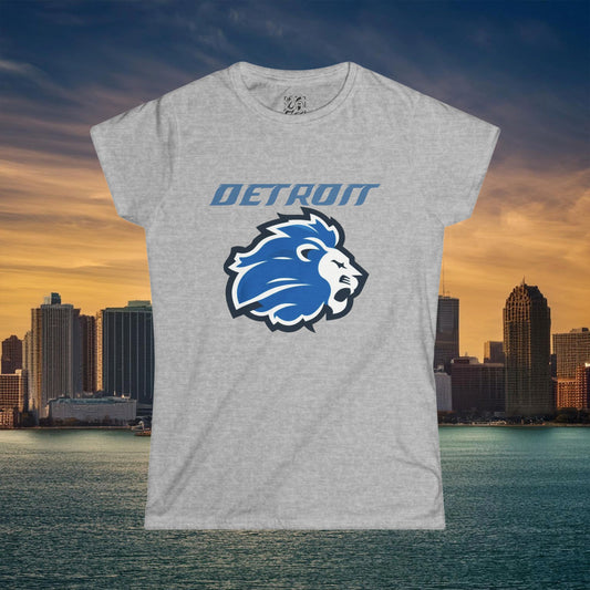 Detroit Football Logo Women's Softstyle Tee