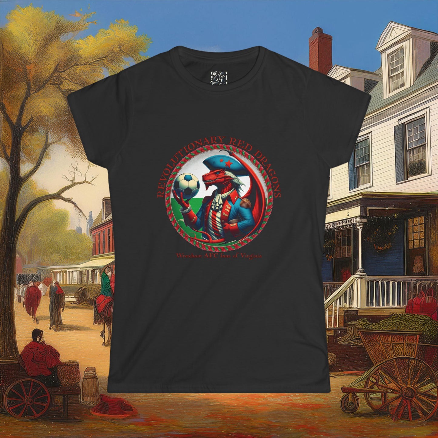 Revolutionary Red Dragons Crest Women's Softstyle Tee