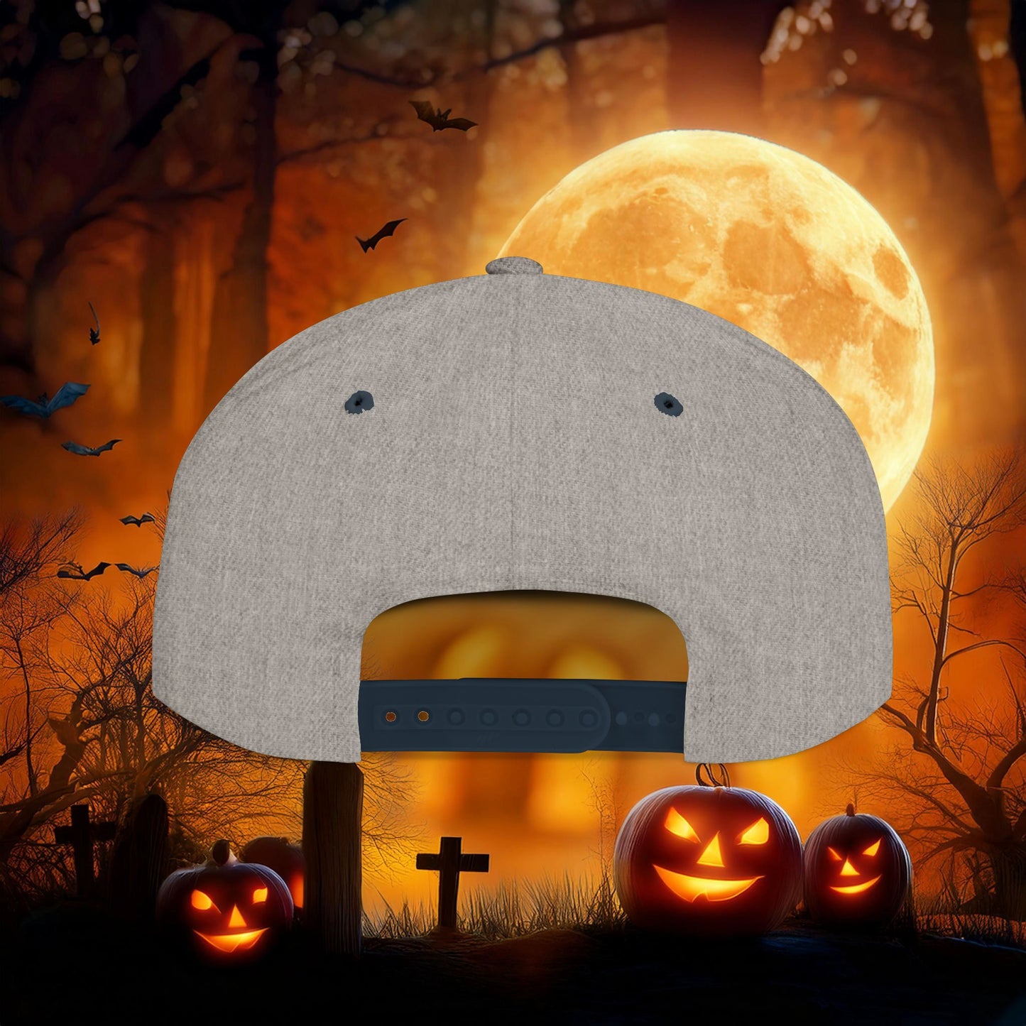 Vampire Teeth Flat Bill Snapback