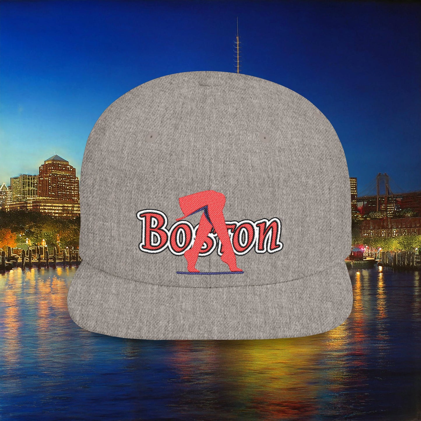 Boston Baseball Leggings Flat Bill Snapback