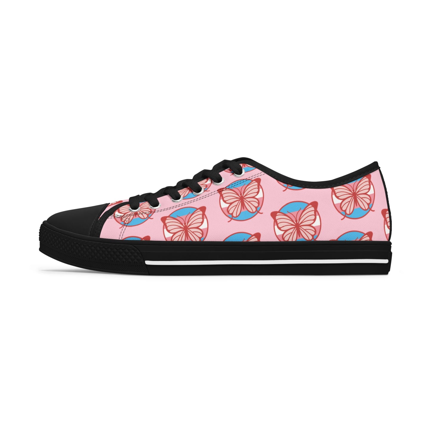The T Elders Butterfly Print Women's Low Top Sneakers