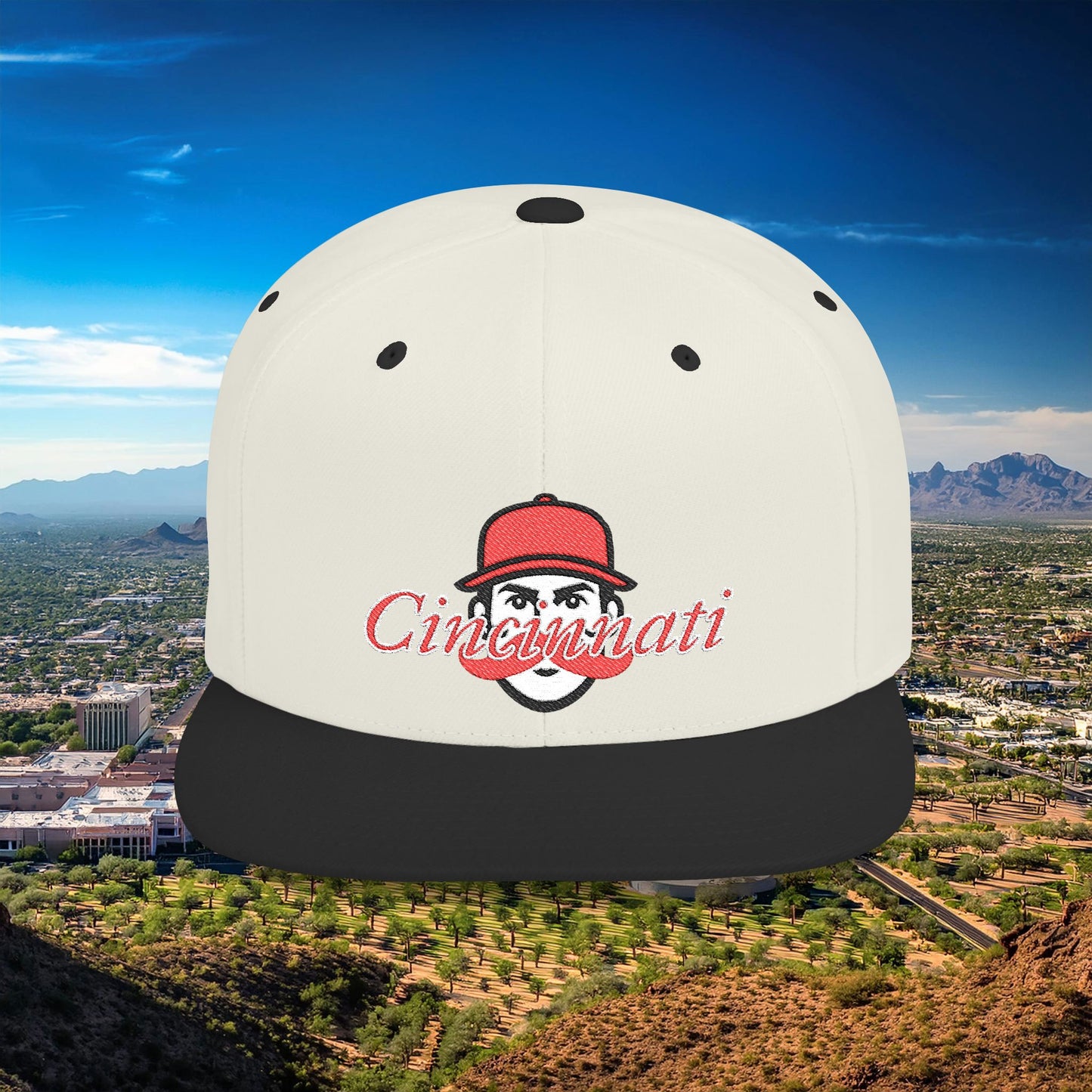Cincinnati Baseball Flat Bill Snapback
