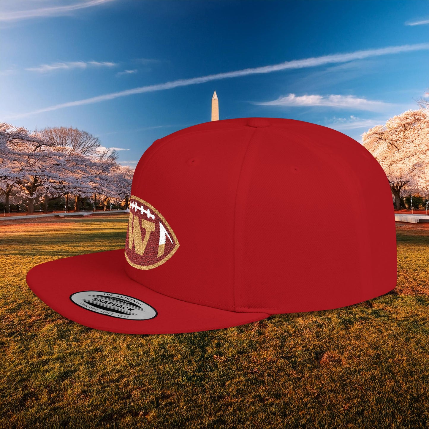 Washington Football Logo Flat Bill Snapback
