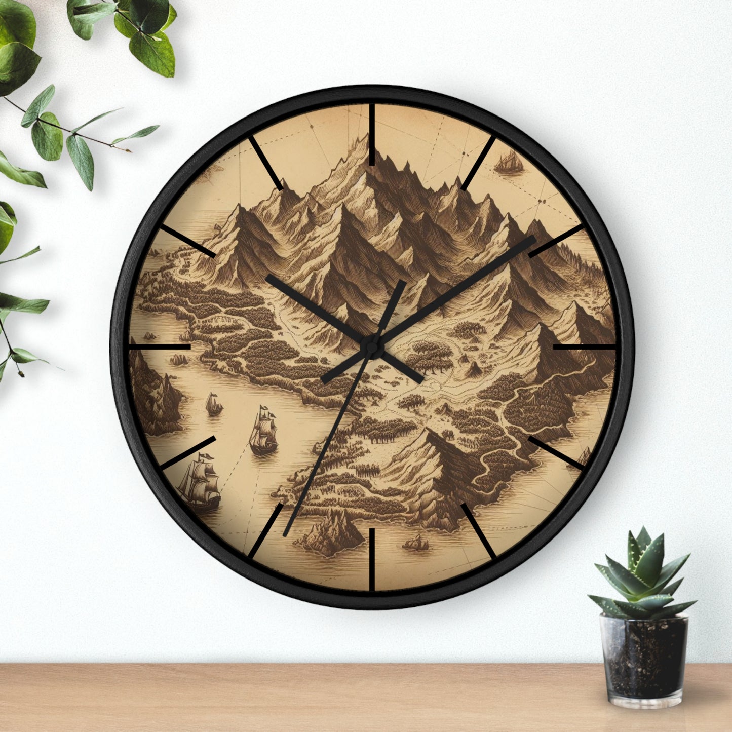 Island Map Wall Clock