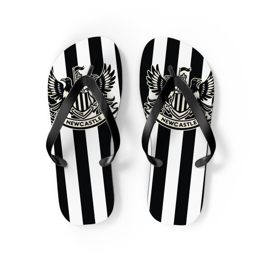 Newcastle United B&W Crest Flip Flops