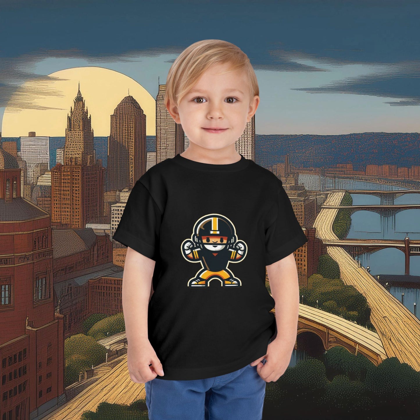 Mini Pittsburgh Football Player Toddler Tee
