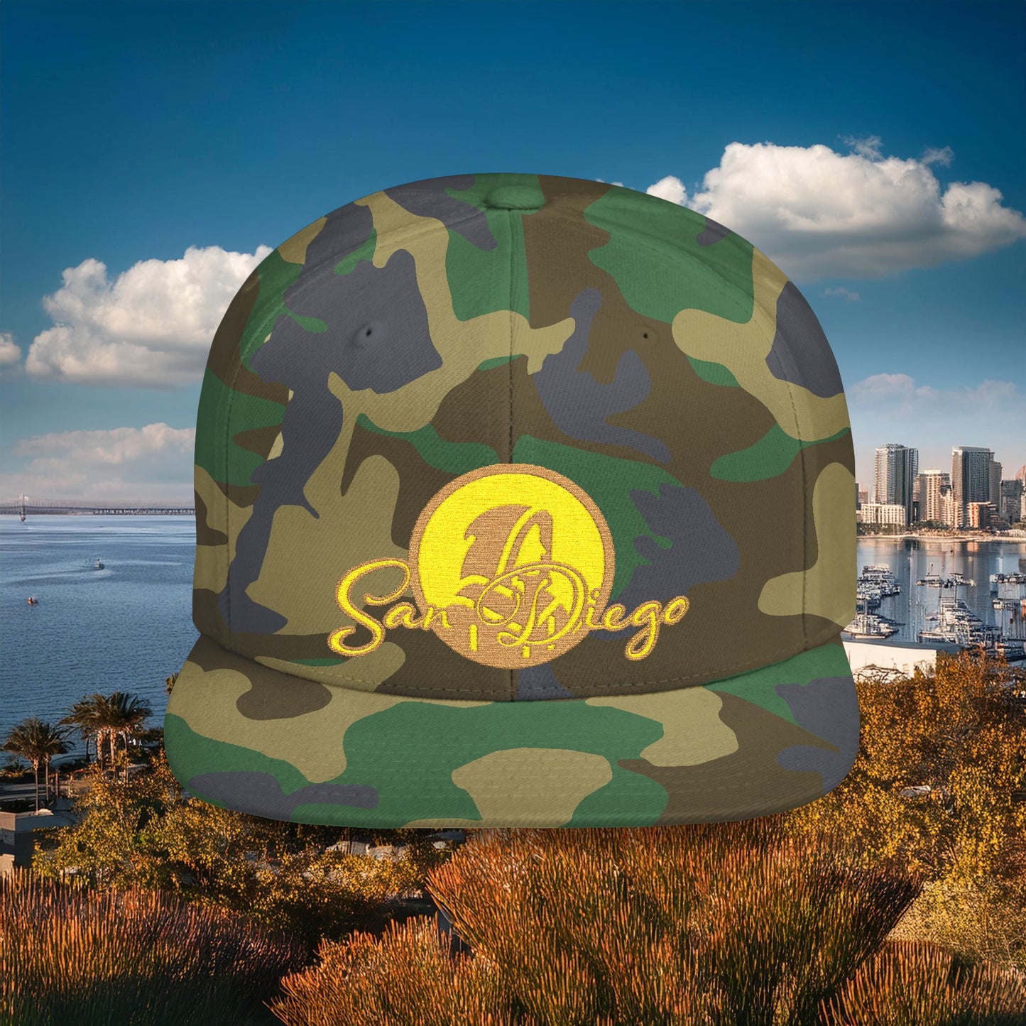 San Diego Baseball Logo Flat Bill Snapback