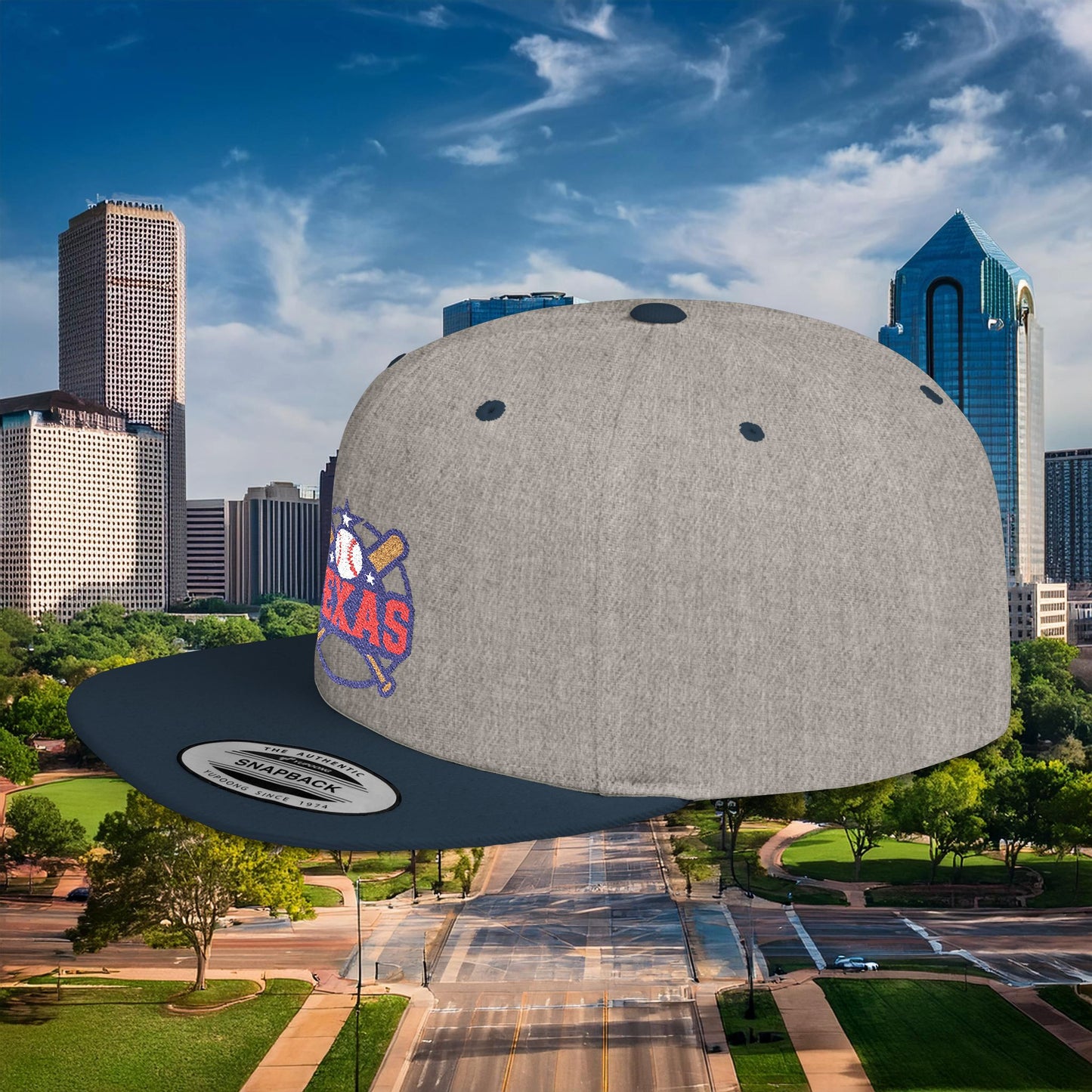 Texas Baseball Logo Flat Bill Snapback