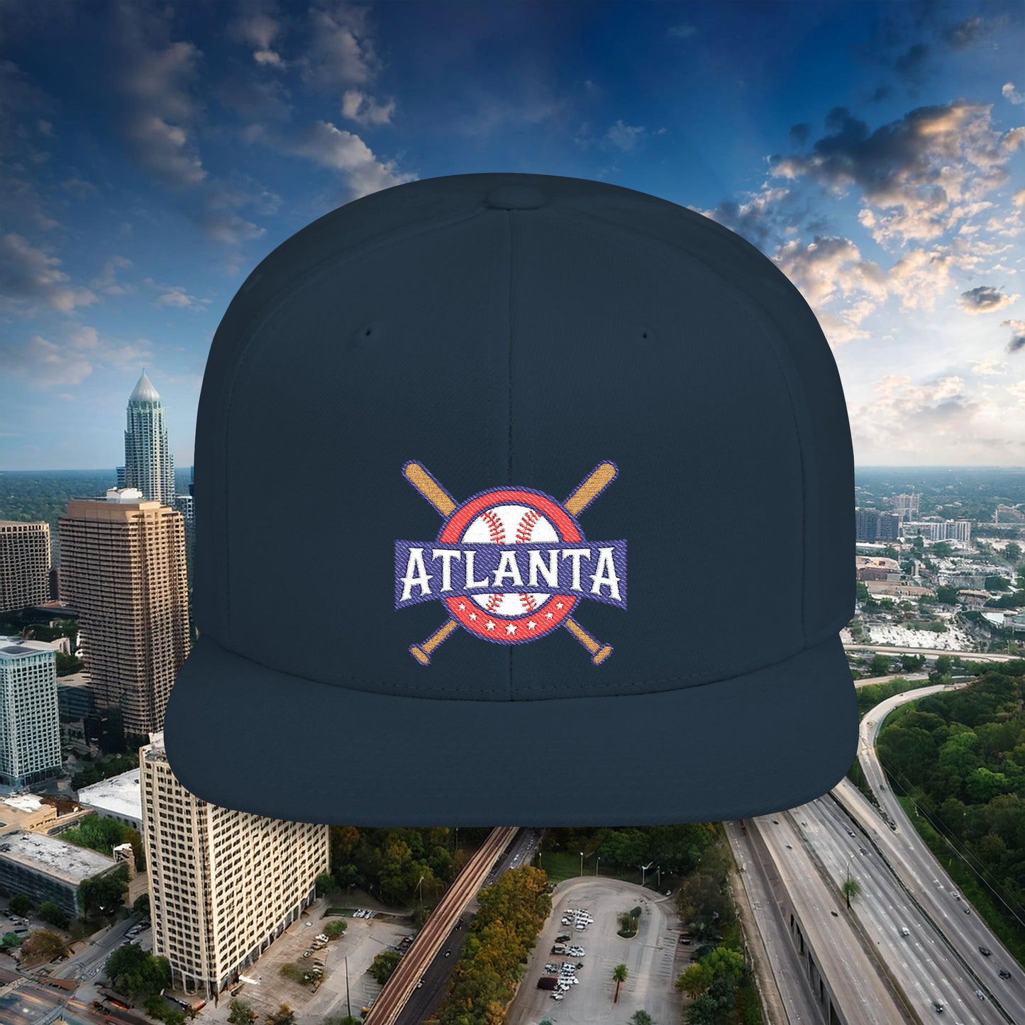 Atlanta Baseball Flat Bill Snapback
